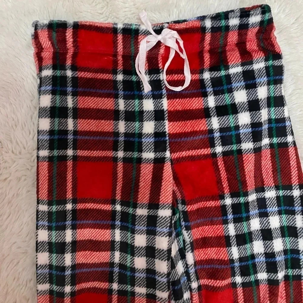 Secret Treasures Sleepwear Pants plaid plush pajamas bottoms size small - Picture 2 of 6